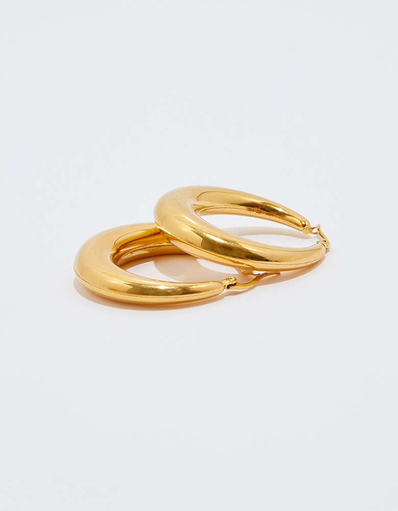 Orecchini a cerchio chunky dorati | TALLY WEiJL