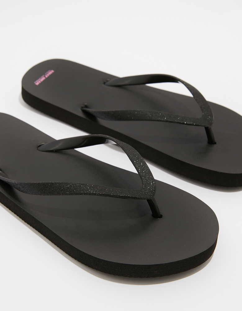 TALLY WEiJL, Schwarze Flip Flops mit Glitzer for Women