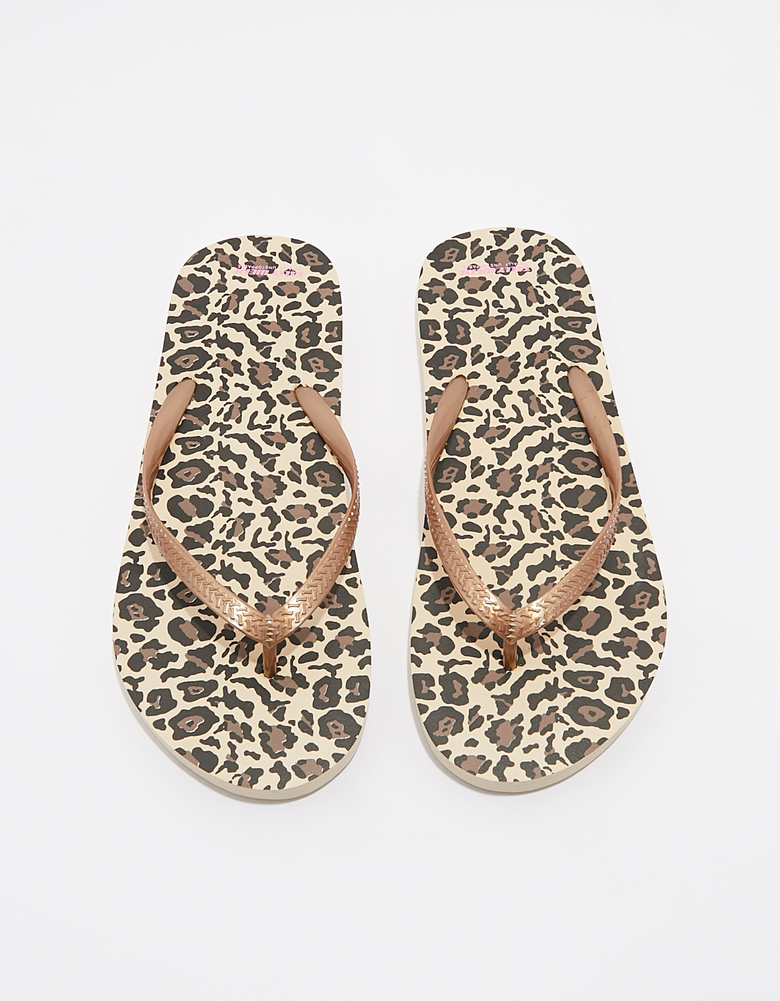 TALLY WEiJL, Leo Print Flip Flops for Women