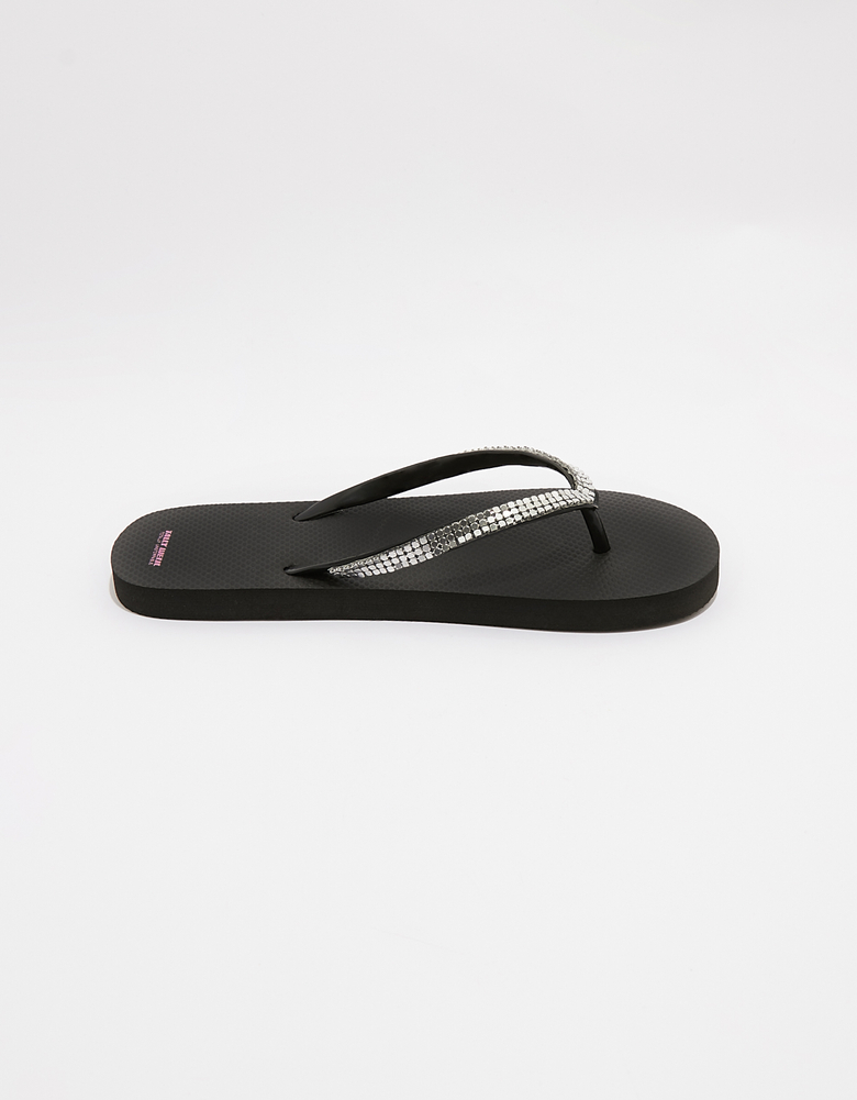 TALLY WEiJL, Schwarze Flip Flops mit Strass for Women