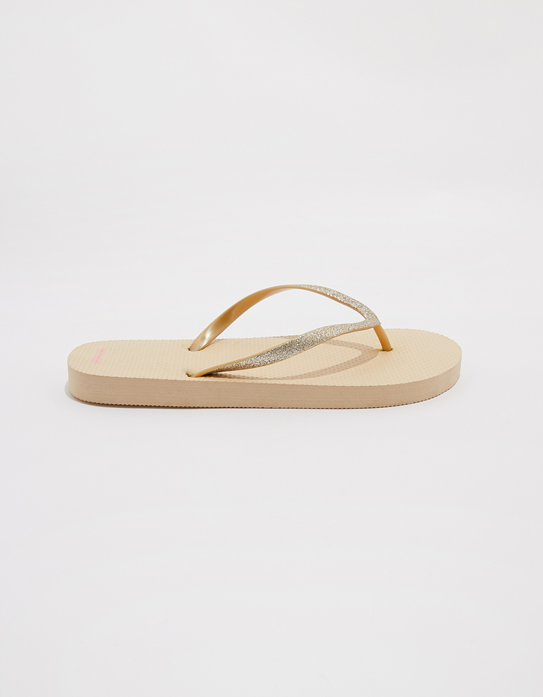 TALLY WEiJL, Goldene Flip Flops mit Glitzer for Women