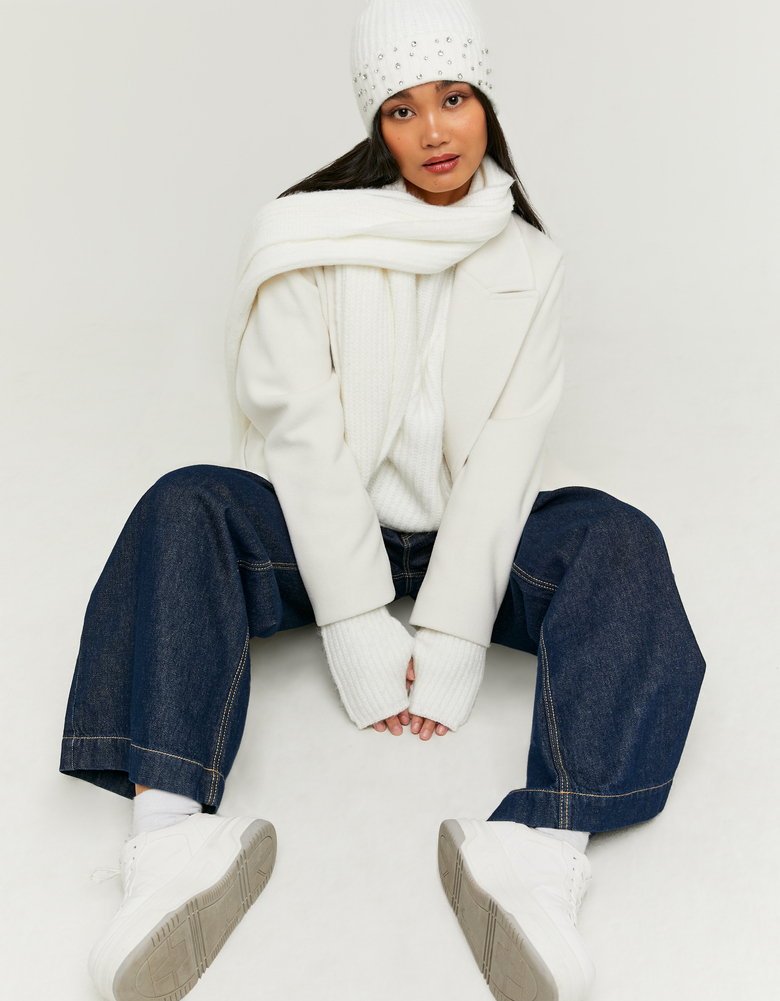 Weisse Strick Handschuhe | TALLY WEiJL