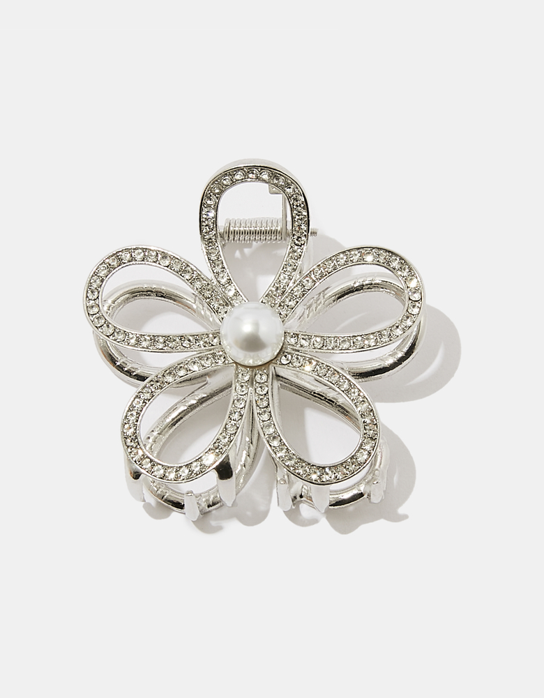 TALLY WEiJL, Fermaglio per Capelli a Fiore Argento con Strass for Women