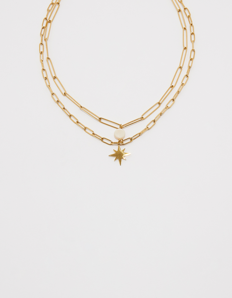 TALLY WEiJL, Doppelte goldene Halskette mit Anhänger for Women