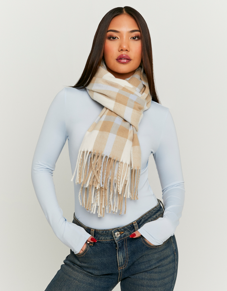 TALLY WEiJL, Sciarpa Beige a Quadri for Women