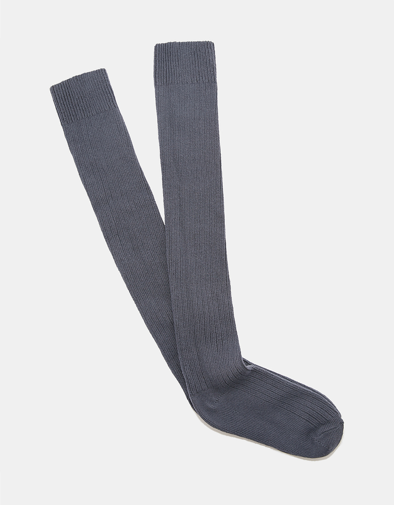 TALLY WEiJL, Grey Over the Knees Ribbed Socks for Women