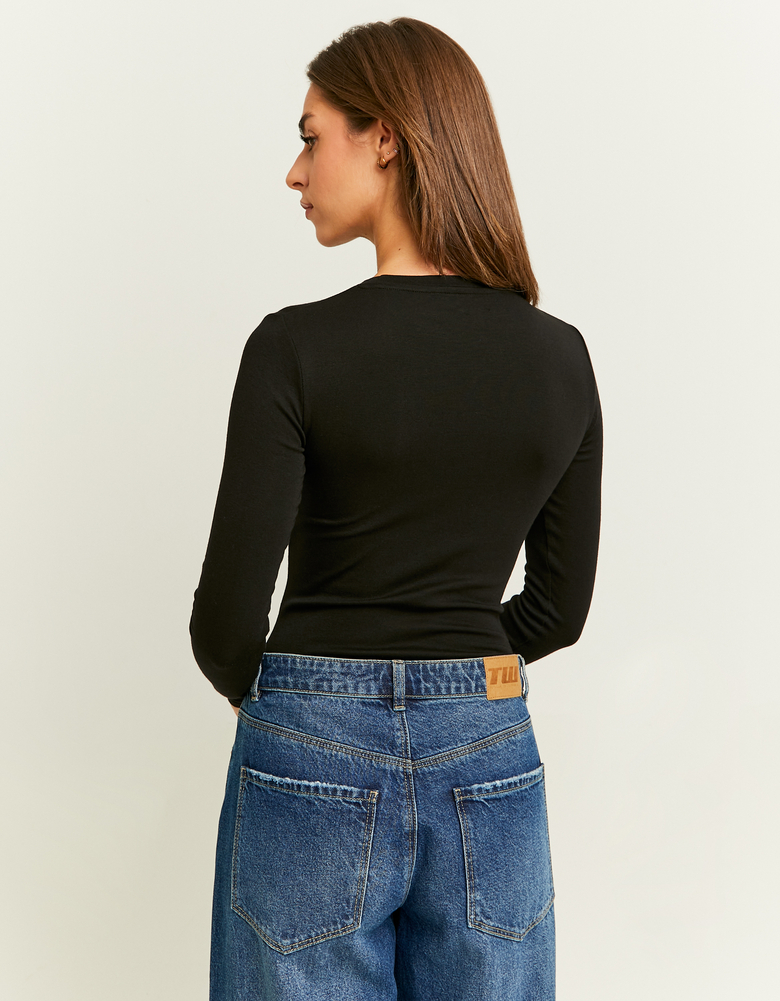 TALLY WEiJL, Body Basico Maniche Lunghe Nero for Women