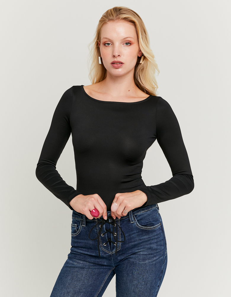 TALLY WEiJL, Black Basic Bodysuit for Women