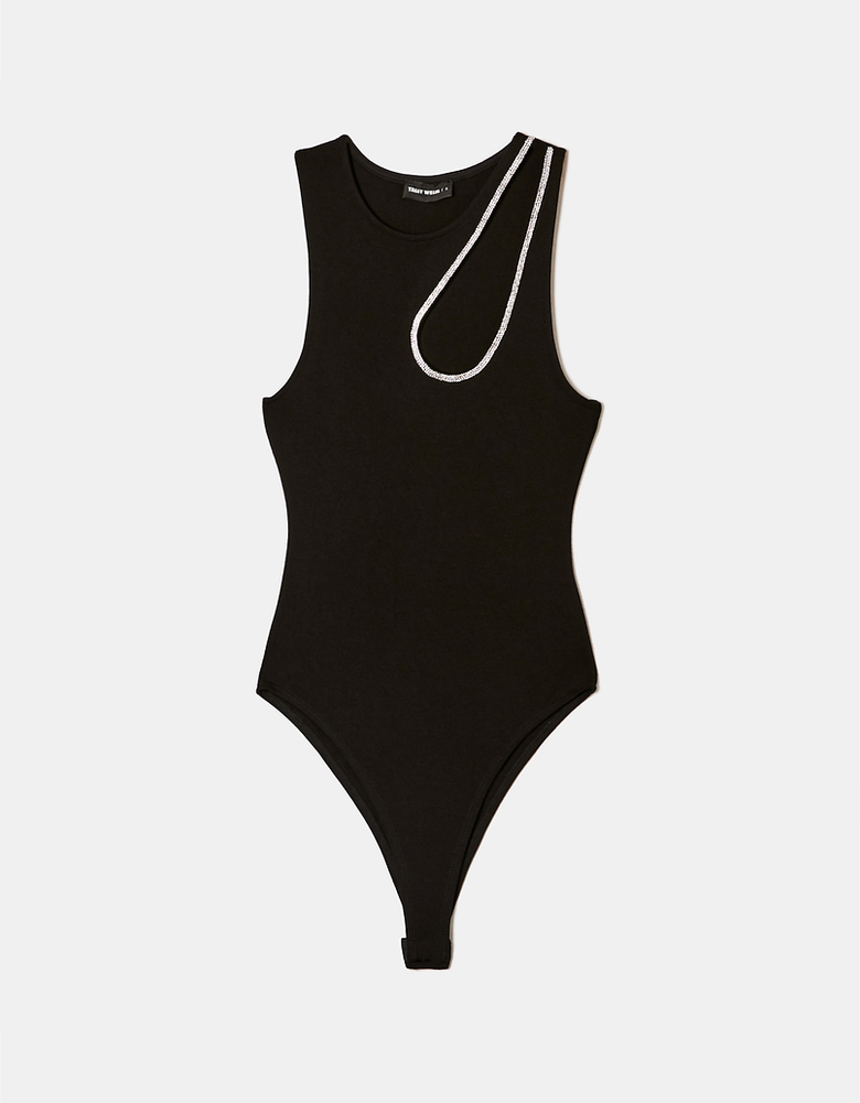 Sleevless Bodysuit with Strass | TALLY WEiJL