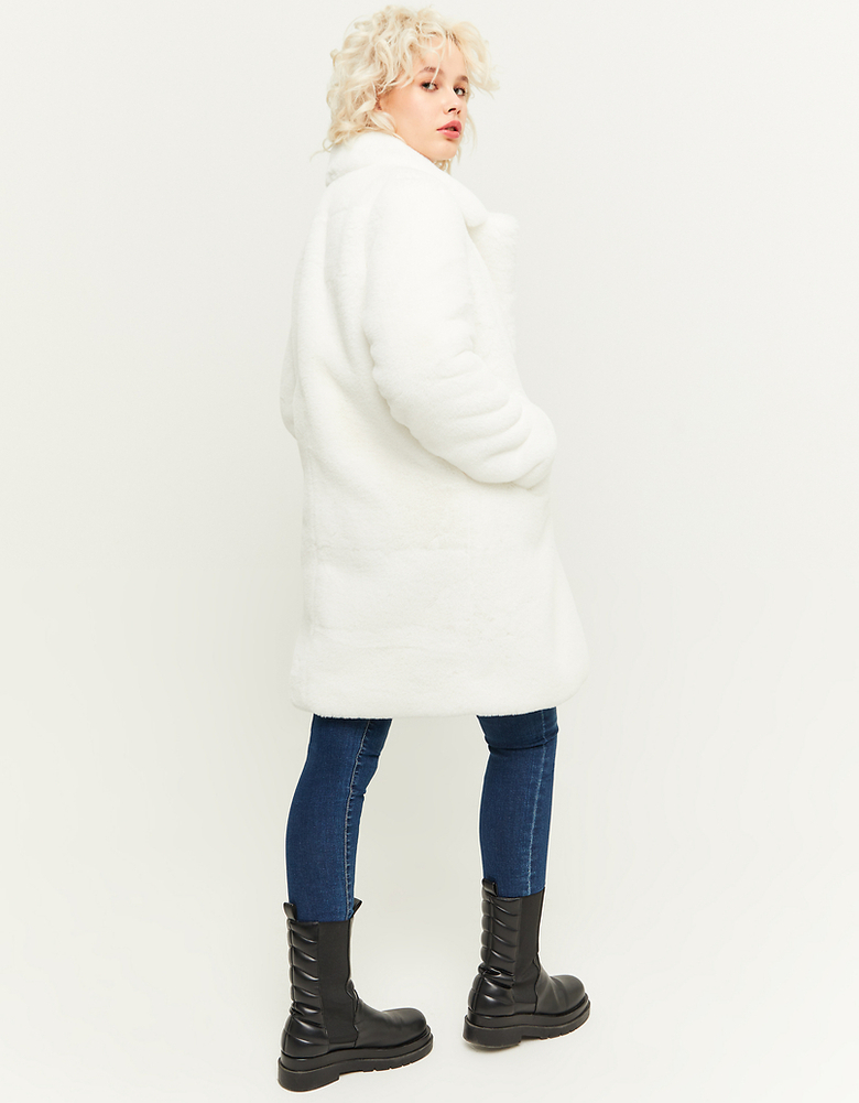 Manteau long en fausse fourrure blanche | TALLY WEiJL