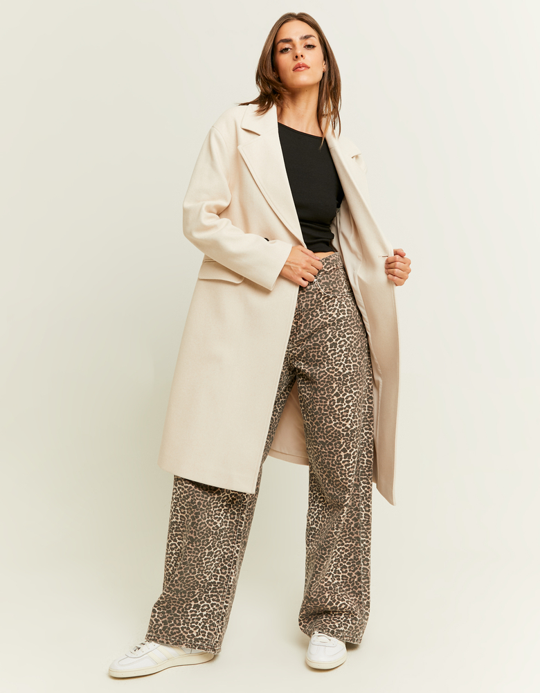 Beiger Mantel aus Faux-Wolle | TALLY WEiJL