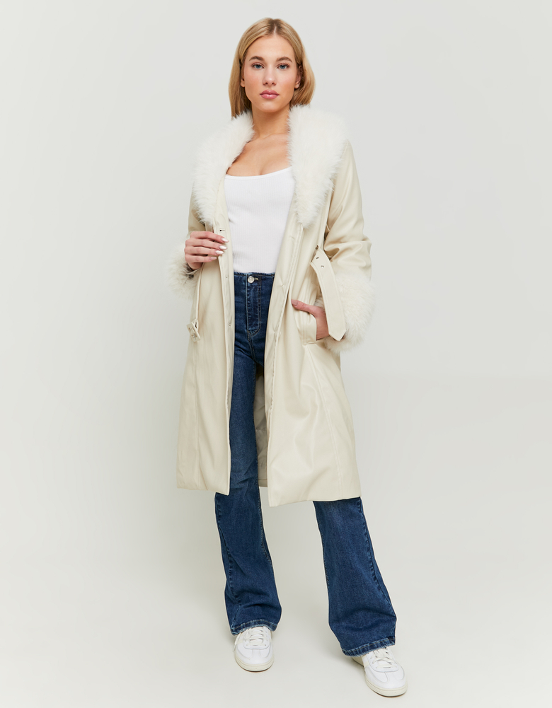Trench Blanc en Similicuir | TALLY WEiJL