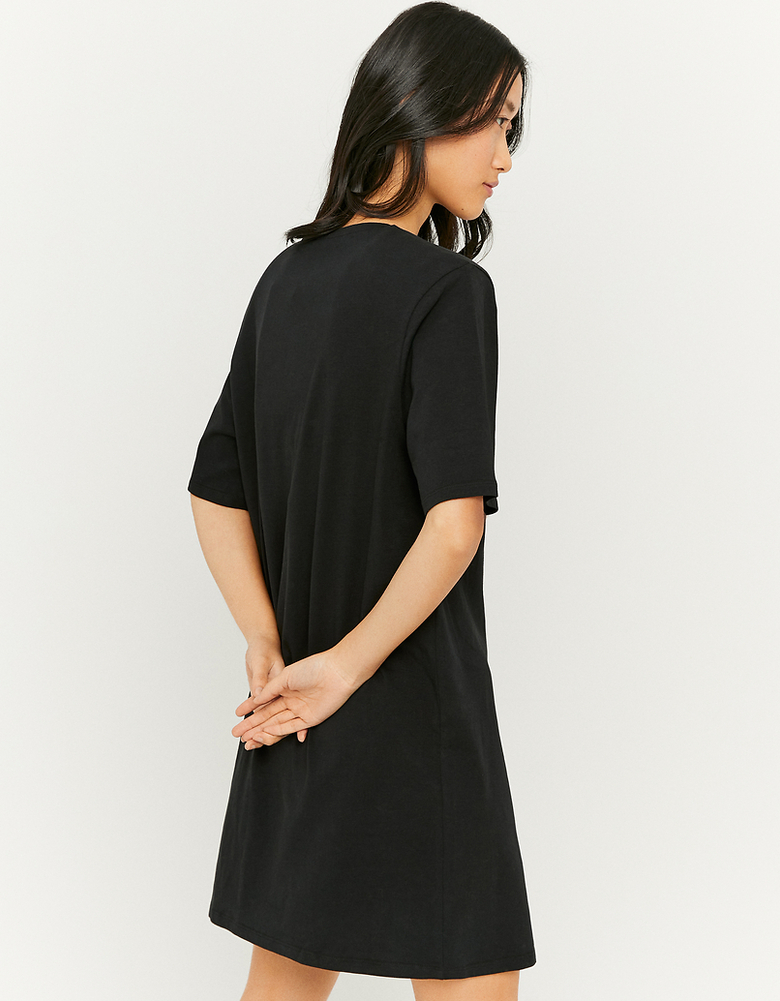 TALLY WEiJL, Vestito Nero T-shirt a Maniche Corte for Women