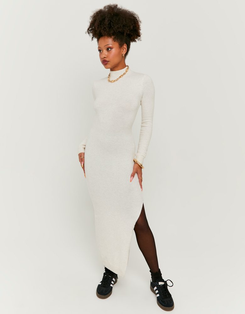 TALLY WEiJL, Knitted Long Dress with Slit for Women