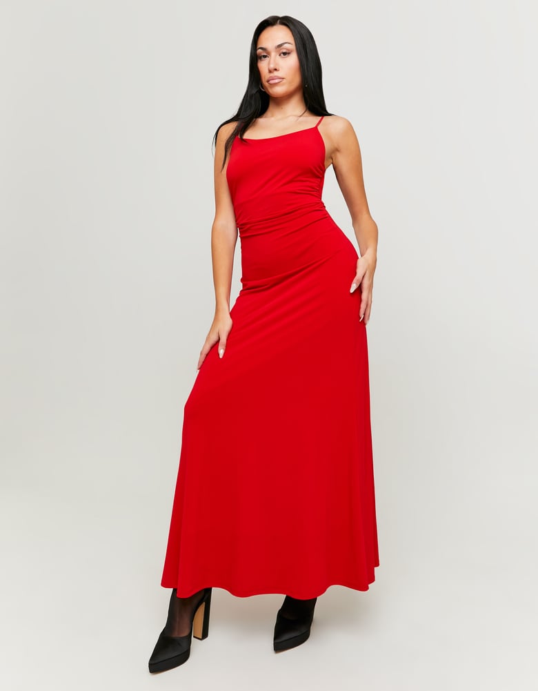 Red Backless Maxi Dress | TALLY WEiJL