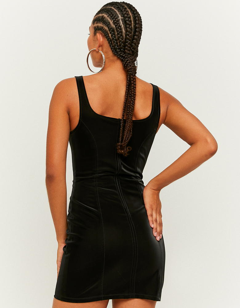 Robe Courte Similicuir Noire | TALLY WEiJL
