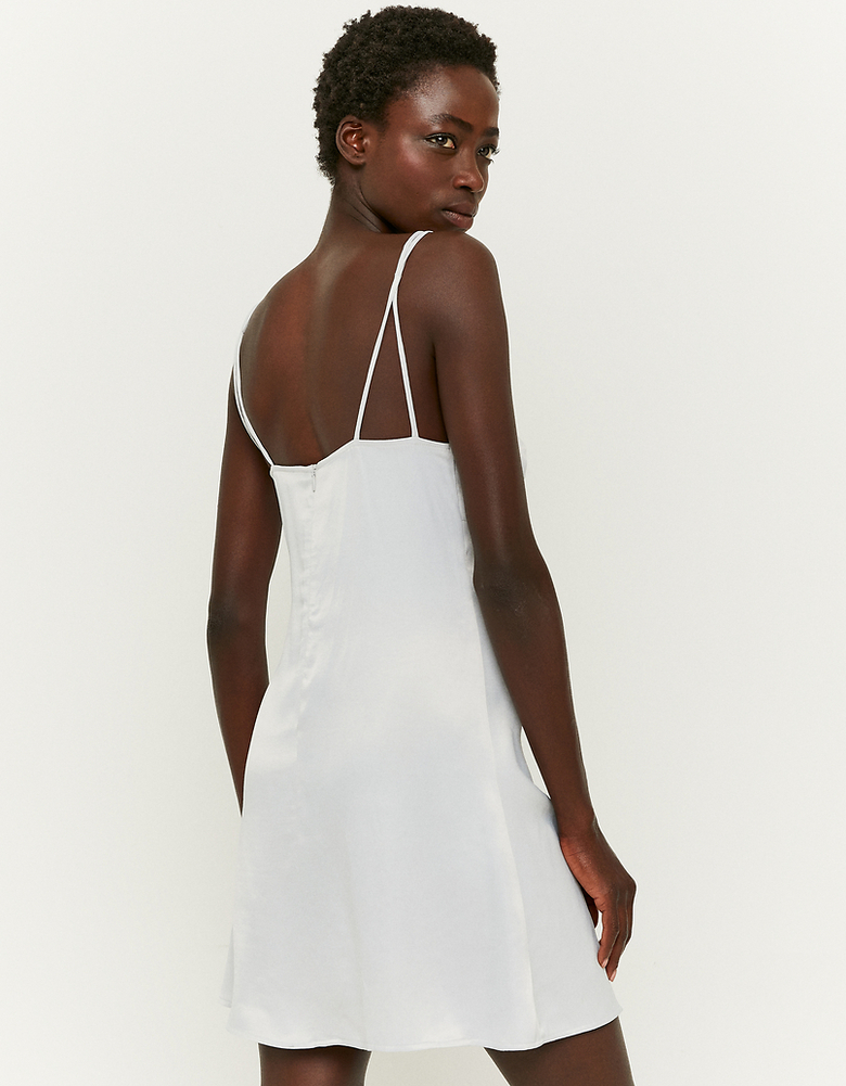 Robe Courte en Satin Blanche | TALLY WEiJL