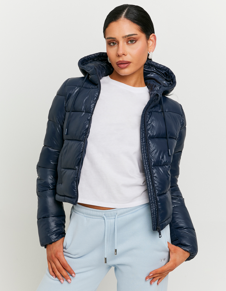 Blaue Cropped-Jacke | TALLY WEiJL
