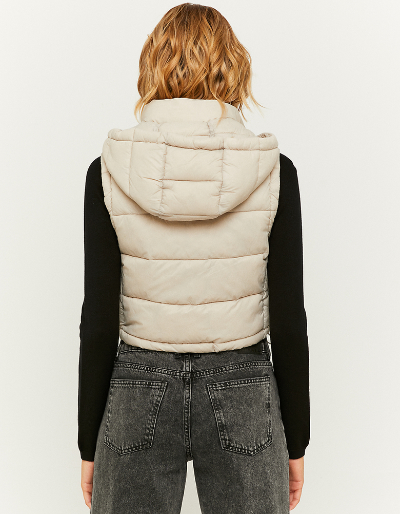 Beige Sleeveless Jacket | TALLY WEiJL