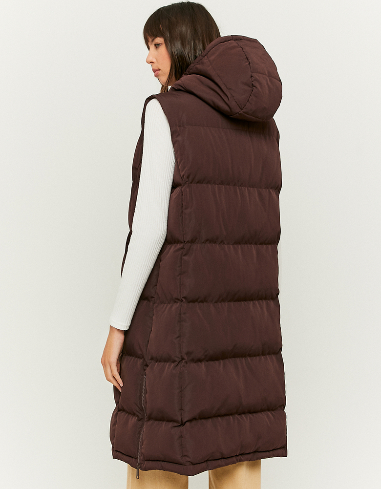 TALLY WEiJL, Brown Long Sleeveless Puffer Jacket for Women