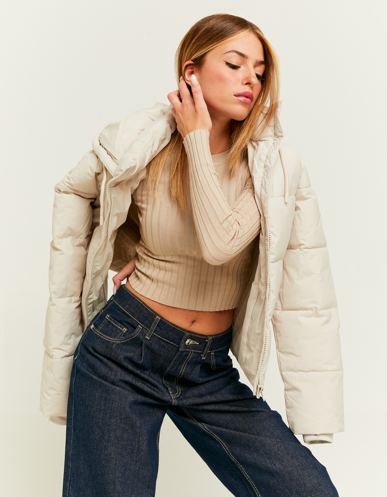 Beige Padded Jacket | TALLY WEiJL