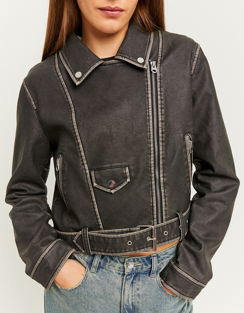 Veste biker en similicuir noire | TALLY WEiJL