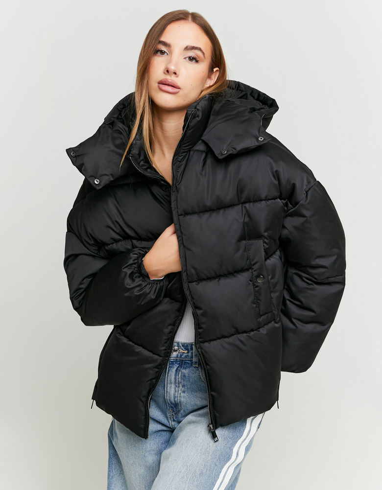 Black Oversize Padded Jacket | TALLY WEiJL