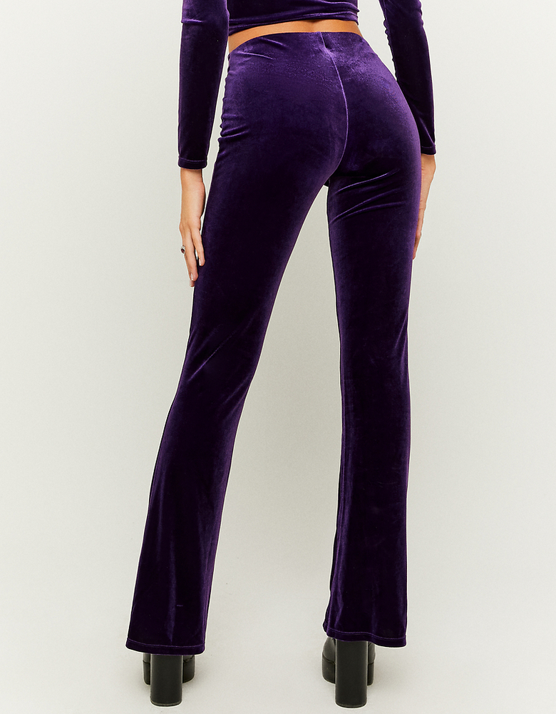 High Waist Leggings mit Cut Out aus Samt | TALLY WEiJL
