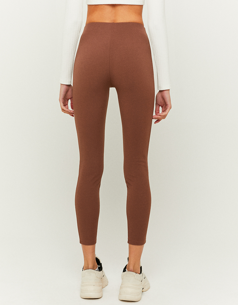 Legging Skinny à Détails Brun | TALLY WEiJL