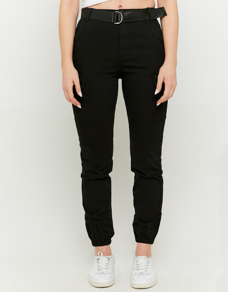 TALLY WEiJL, Pantalon Cargo Noir Taille Haute for Women