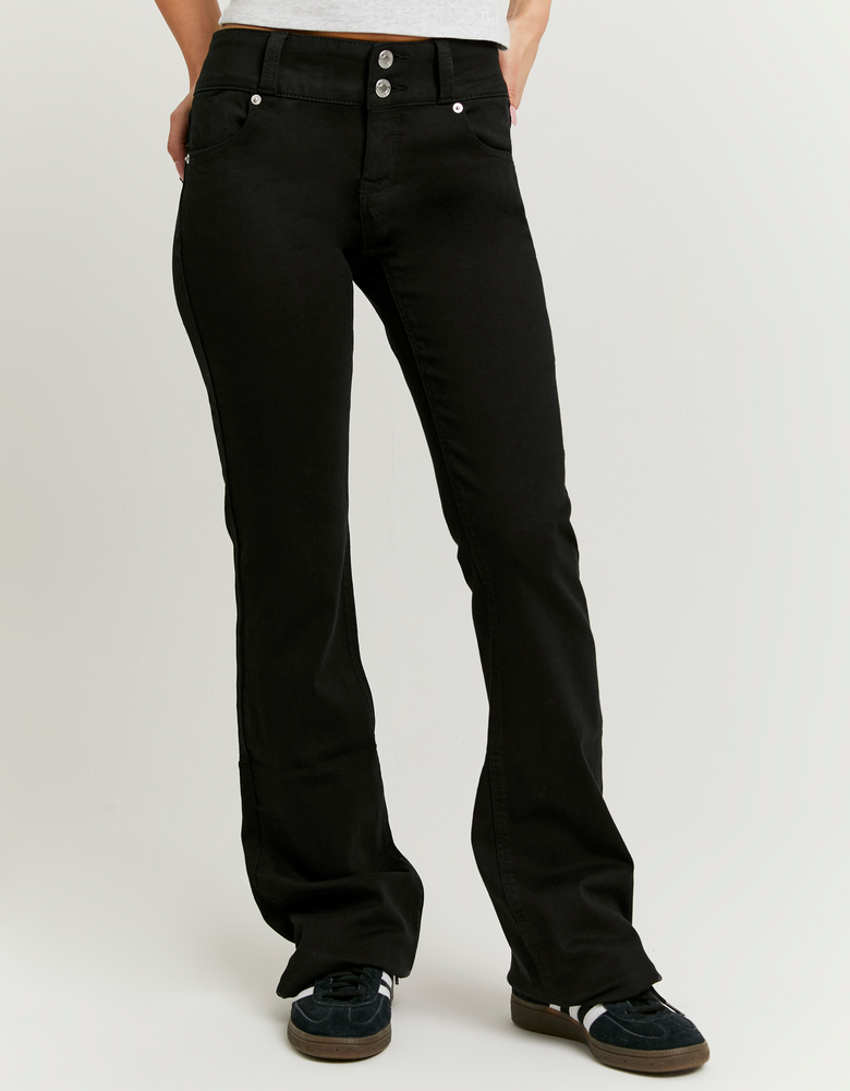 Jeans Bootcut Neri a Vita Bassa | TALLY WEiJL