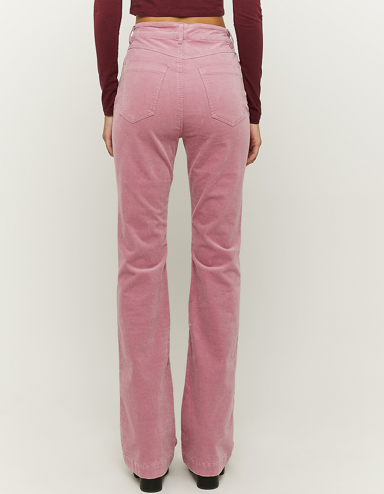 Pantalon Flare Taille Haute en Velour Côtelé | TALLY WEiJL