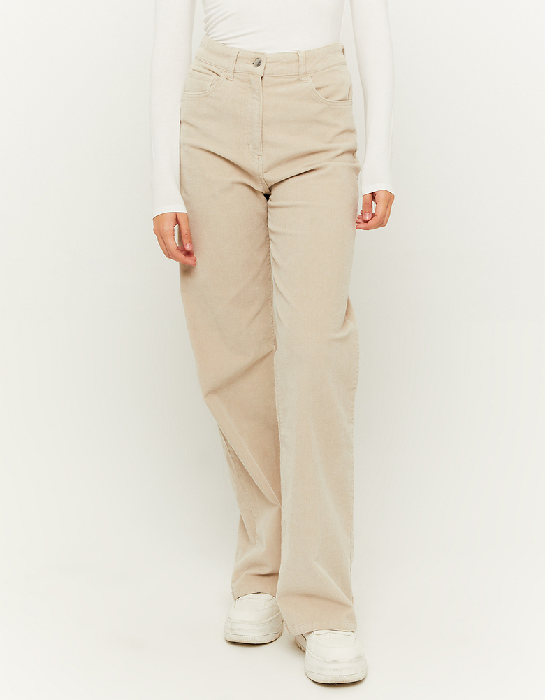 Corduroy Wide Leg Trousers | TALLY WEiJL