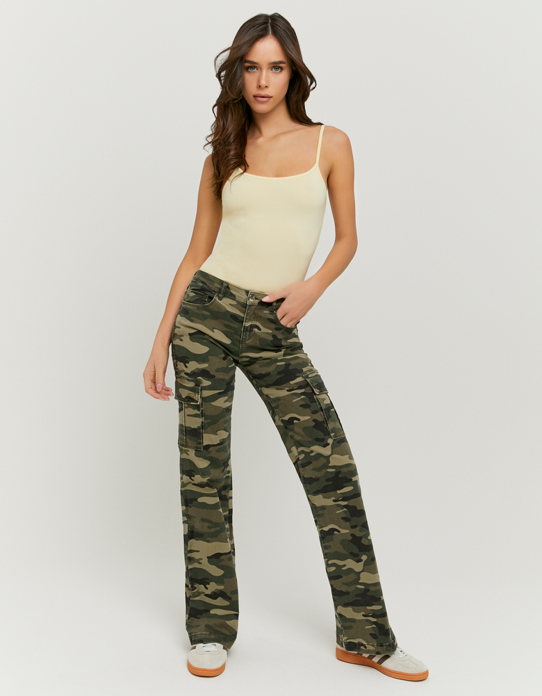 Camouflage Bootcut Cargohose | TALLY WEiJL