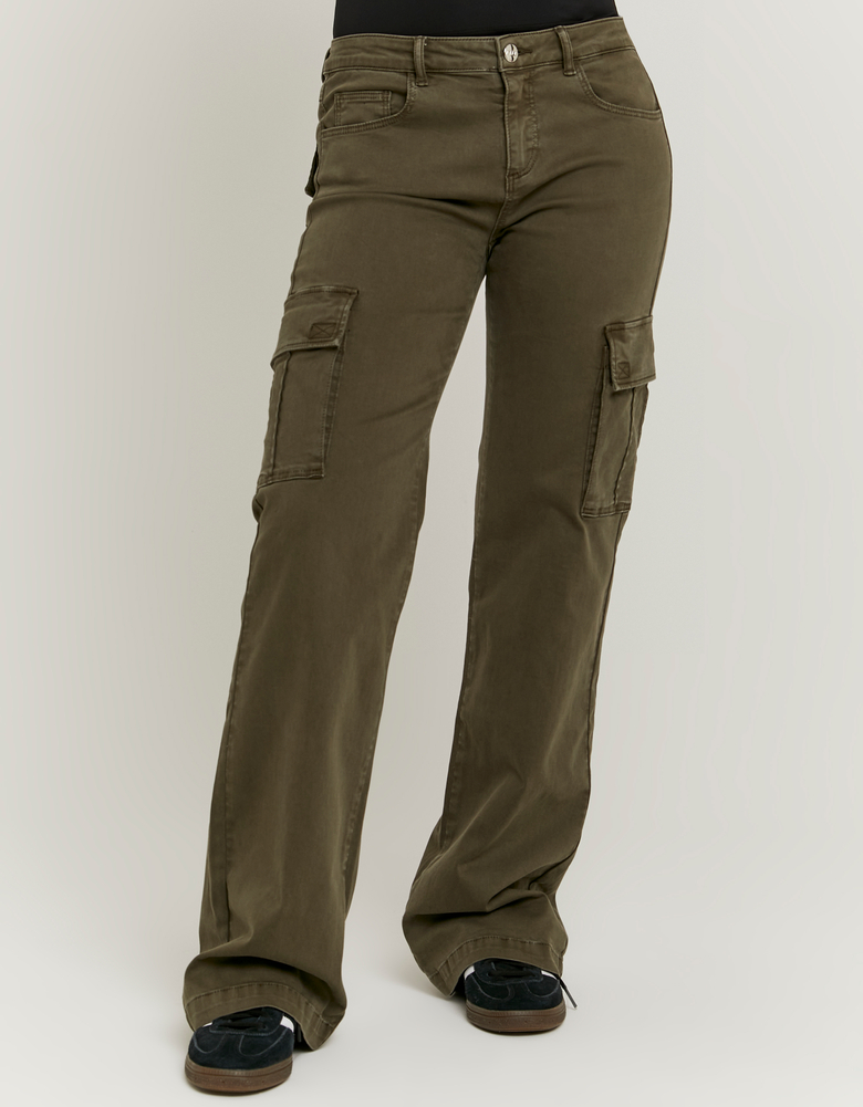 TALLY WEiJL, Khaki Bootcut Cargo-Hose for Women