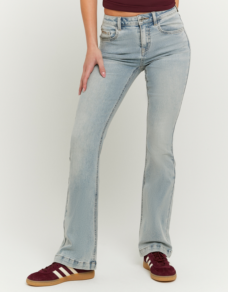 Blaue Mid Waist Bootcut Jeans | TALLY WEiJL