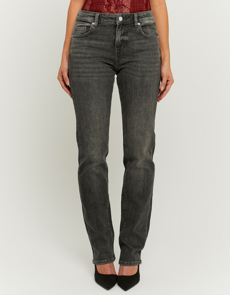 TALLY WEiJL, Grey Mid Waist Slim Jeans for Women