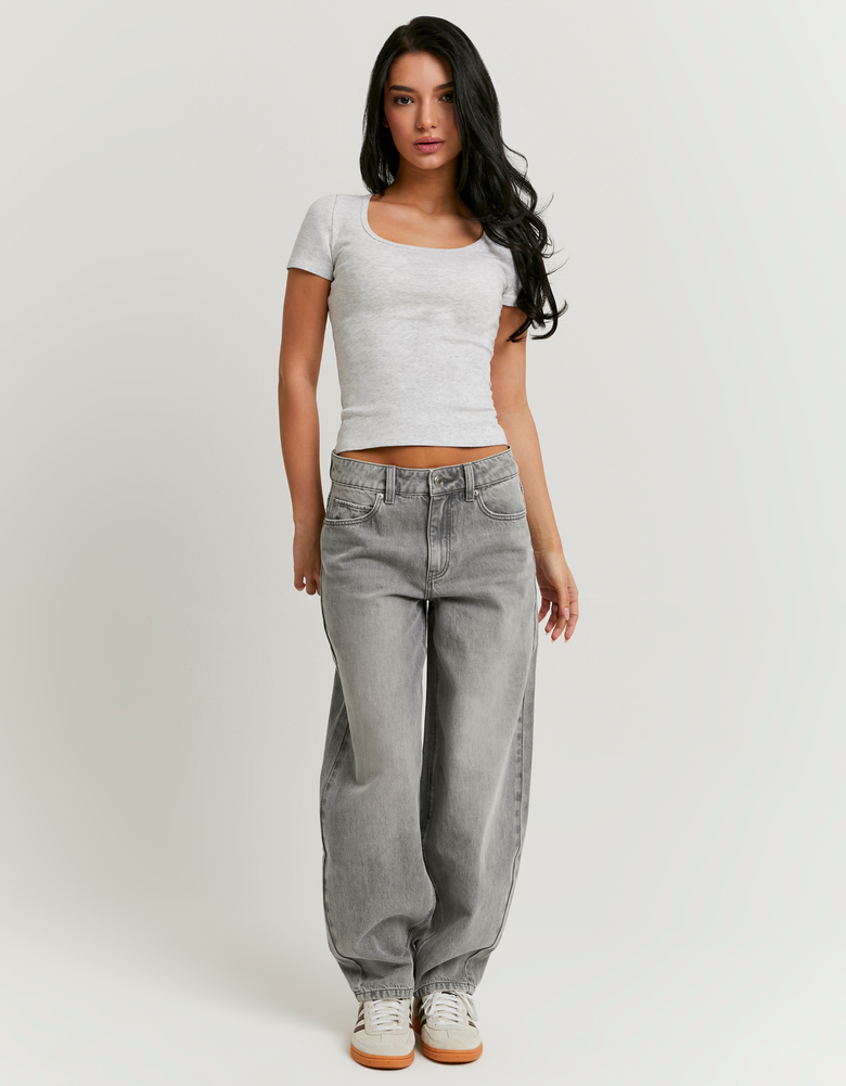 TALLY WEiJL, Grey Barrel Jeans for Women