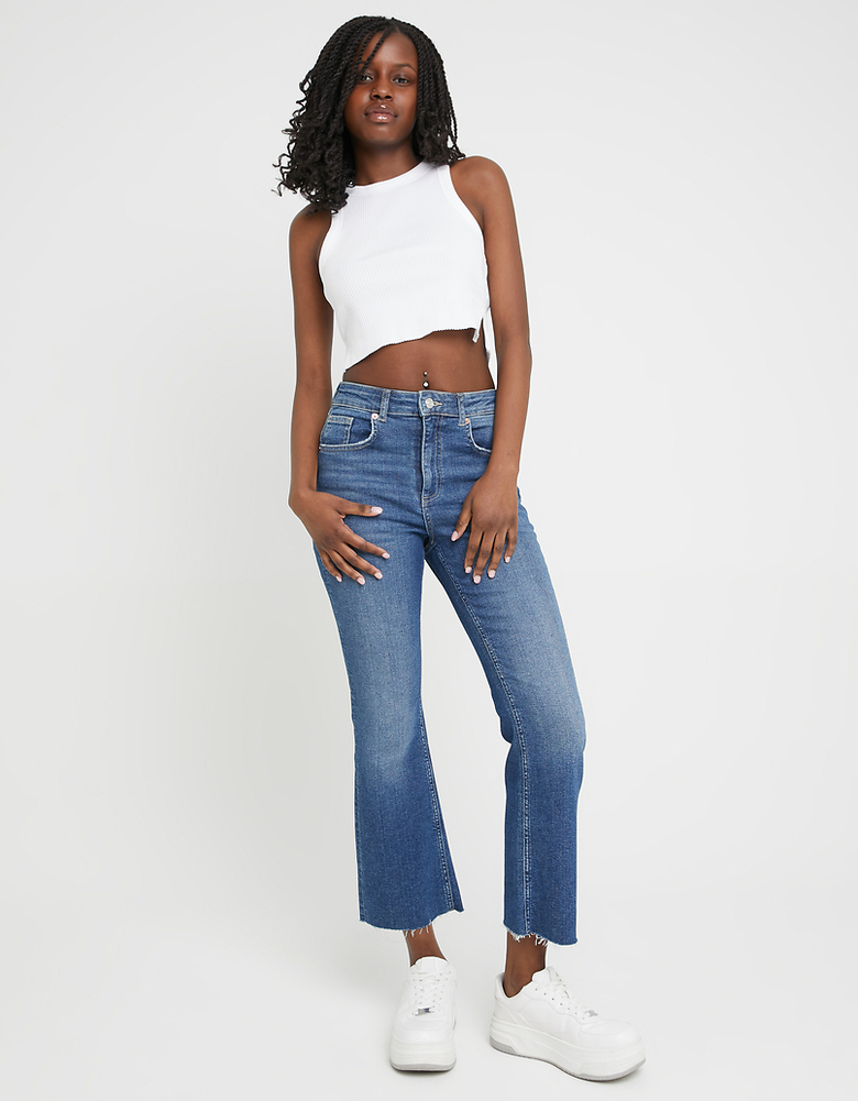 Jeansy Kick Flare Comfort z średnim stanem | TALLY WEiJL