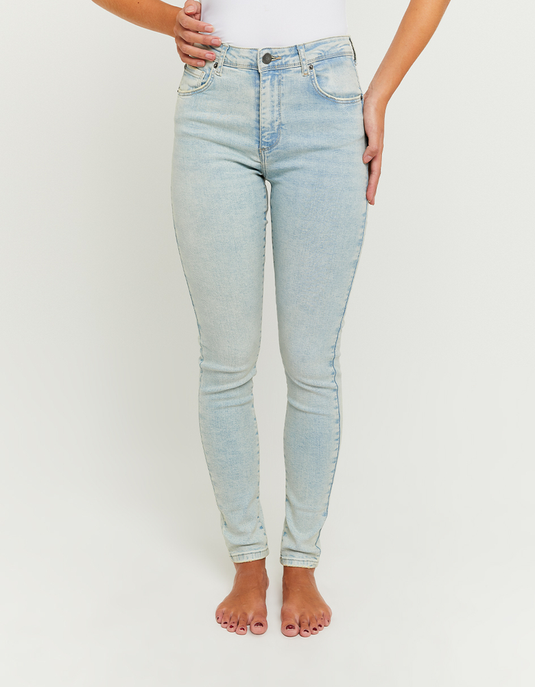 Jean Skinny Push-Up Bleu Clair Taille Mi-Haute | TALLY WEiJL