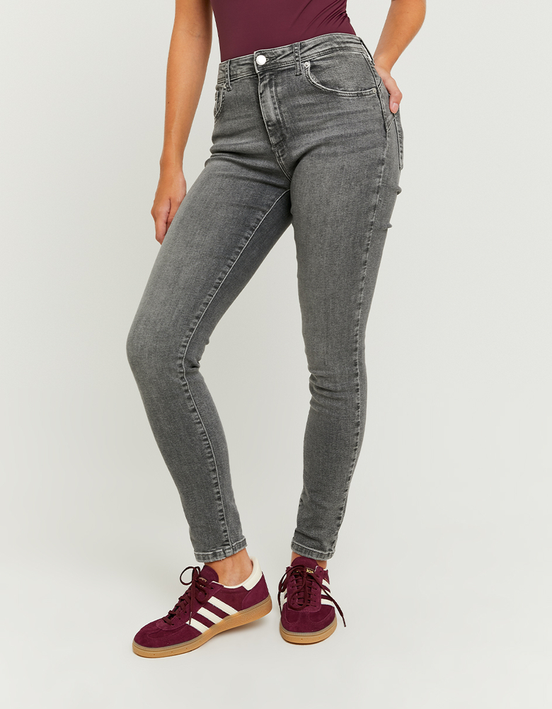 TALLY WEiJL, Jeans Grigi a Vita Media Skinny for Women