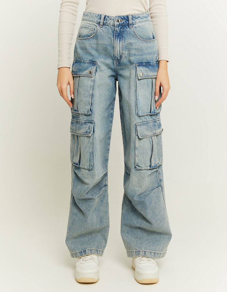 Mid Waist Skater Cargo Jeans | TALLY WEiJL
