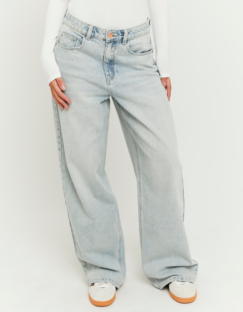 Hellblaue Mid Waist Baggy Jeans | TALLY WEiJL