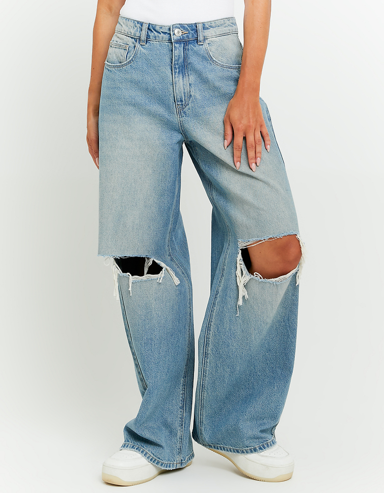 Jeans Baggy a Vita Media con Strappi | TALLY WEiJL