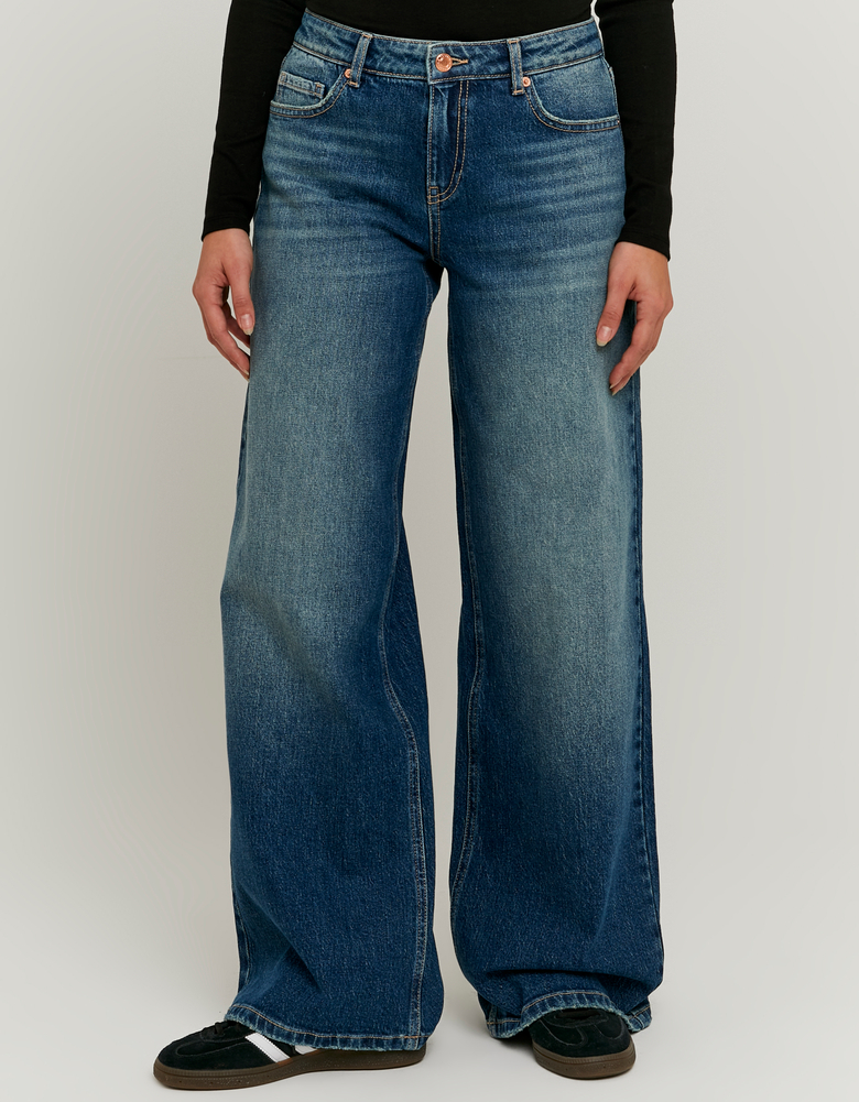 TALLY WEiJL, Jeans Blu Wide-Leg a Vita Media for Women