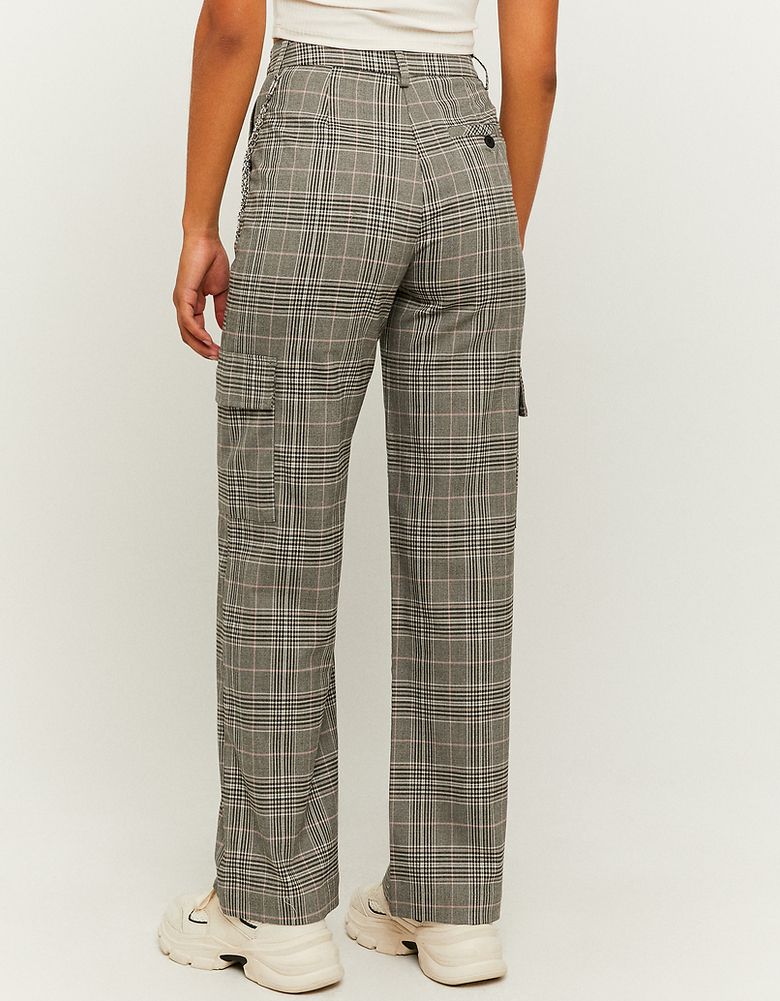 Karierte High Waist Cargo Hose | TALLY WEiJL