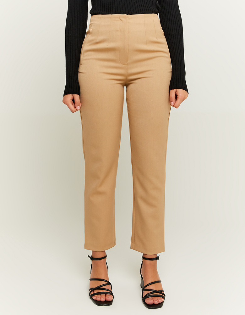 Pantalon chino élégant taille haute marron | TALLY WEiJL