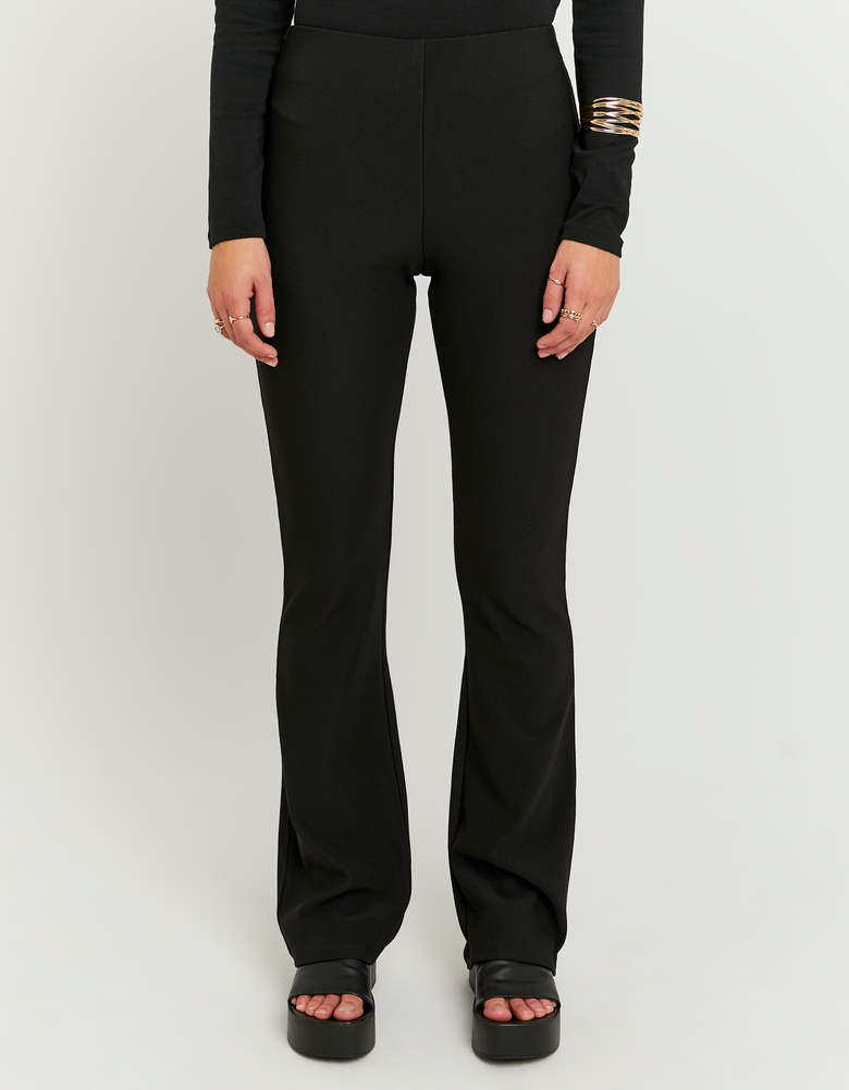 TALLY WEiJL, Pantaloni Neri a Zampa a Vita Media for Women