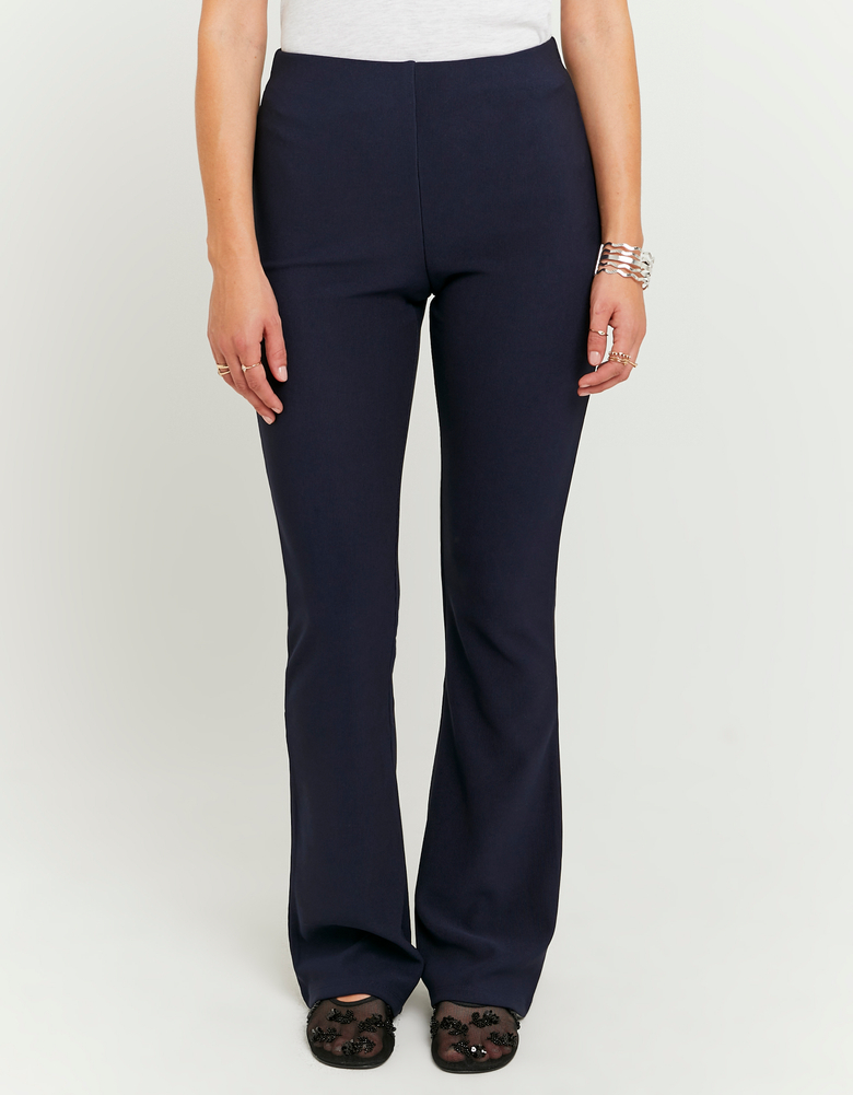 TALLY WEiJL, Blue Flare Mid Waist Trousers for Women