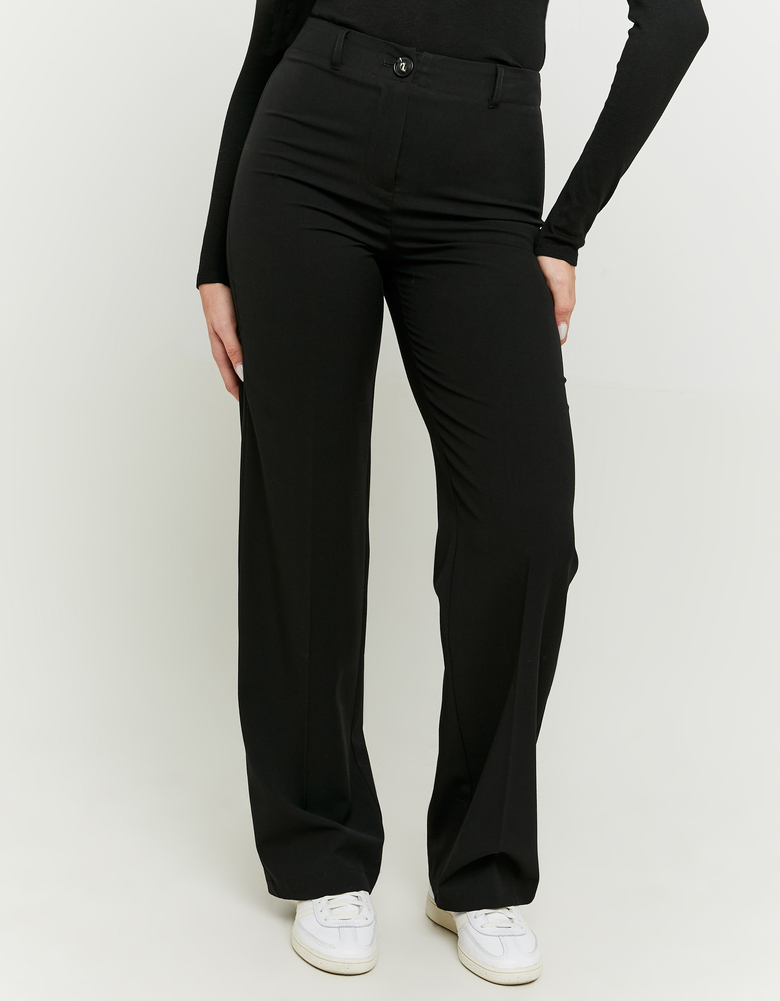 TALLY WEiJL, Pantalon Droit Noir Taille Mi-Haute for Women